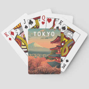 Tokyo Japan Travel Art Vintage Poker Cards