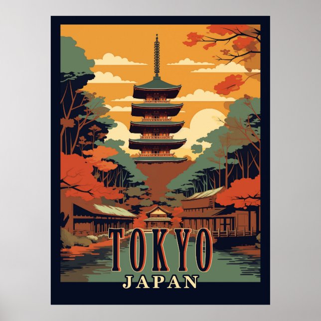 Tokyo, Japan travel poster (Front)