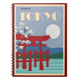 Tokyo, Japan Travel Poster Notebook