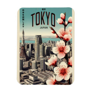 Tokyo Japan travel vintage gifts  Magnet
