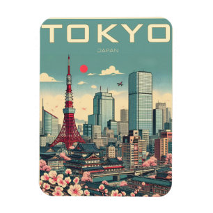 Tokyo Japan travel vintage gifts  Magnet