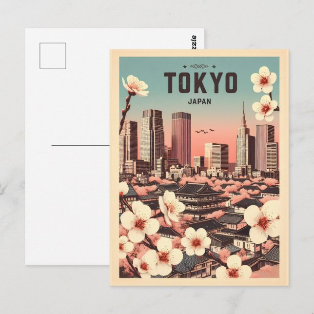 Tokyo Japan travel vintage gifts  Postcard (Front/Back)