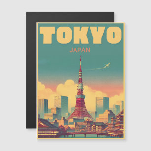 Tokyo Japan travel vintage magnitic card gifts