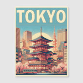 Tokyo Japan travel vintage magnitic card gifts (Front)