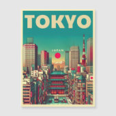 Tokyo Japan travel vintage magnitic card gifts (Front)