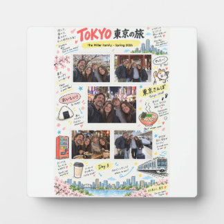 Tokyo Japan Trip 5 Photo Collage Travel Zine Plaque