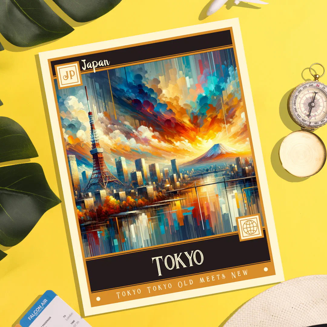 Tokyo, Japan | Vintage Painting Postcard
