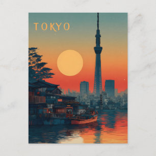 Tokyo Japan vintage Postcard