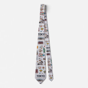 Tokyo Kawaii Sticker Bomb: Japan Pop Edition Neck Tie
