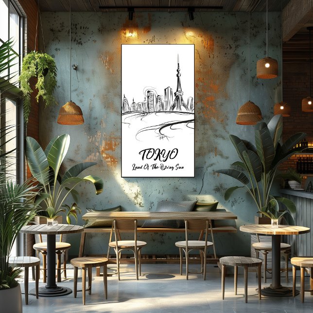 Tokyo: Land of the Rising Sun - Linear Art Poster (Creator Uploaded)