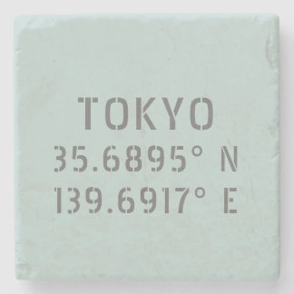 Tokyo Latitude Longitude Stone Coaster