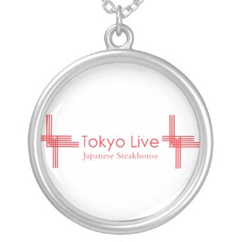 Tokyo Live Japanese Steakhouse 02 Silver Plated Necklace by ZunoDesign at Zazzle