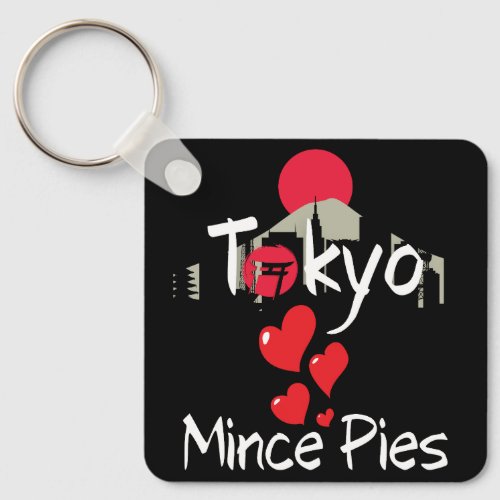 Tokyo Loves Mince Pies Cityscape Keychain