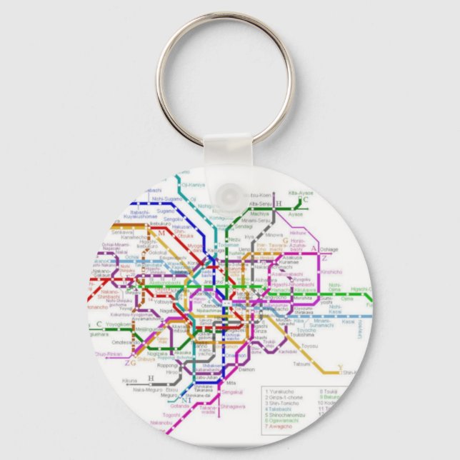 Tokyo Metro Map Keychain (Front)
