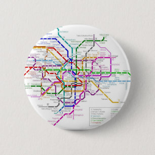 Tokyo Metro Map Pinback Button