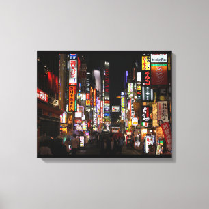 Tokyo neons by night canvas print