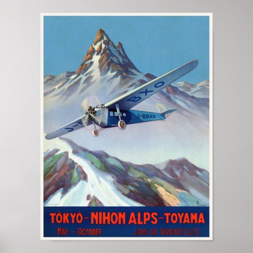 Tokyo _ Nihon Alps _ Toyama Japan Vintage Poster