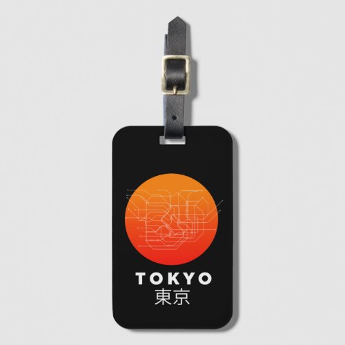 TOKYO ORANGE SUBWAY ART LUGGAGE TAG