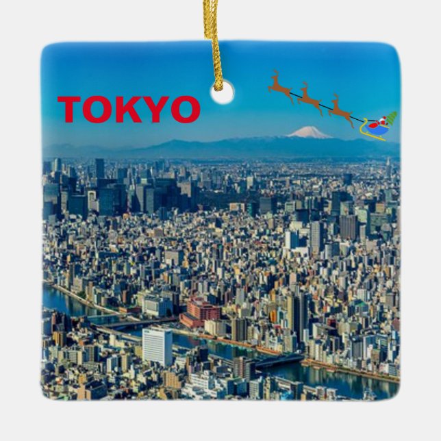 Tokyo Panoramic Christmas Ornament (Front)