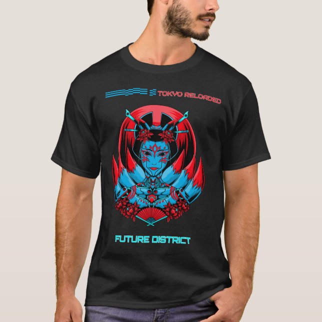 Tokyo Reloaded – Cyberpunk Japan Art by BurnCorpo T-Shirt (Front)