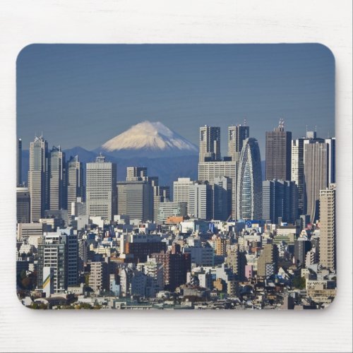 Tokyo Shinjuku District Skyline Mount Fuji Mouse Pad