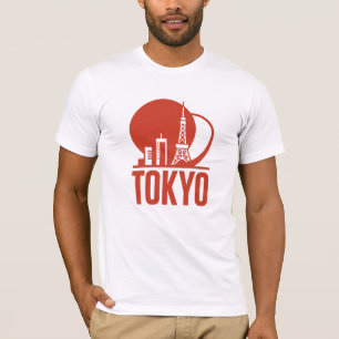 Tokyo Skyline Circle Design T-Shirt