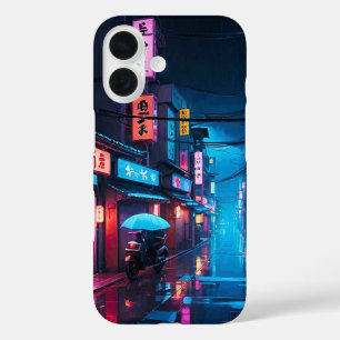 Tokyo Street At Night LoFi Art iPhone 16 Case