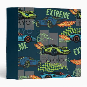 Tokyo Street Racing Pattern 3 Ring Binder