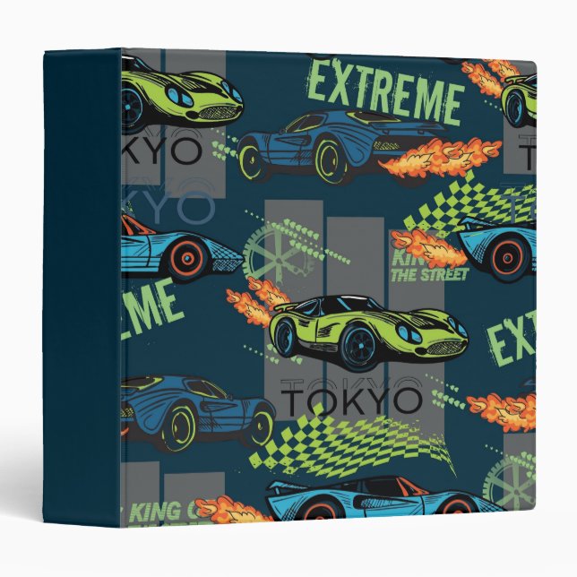 Tokyo Street Racing Pattern 3 Ring Binder (Front/Spine)