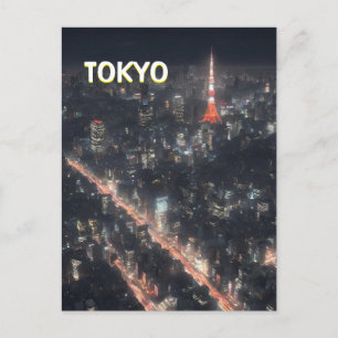 Tokyo Streets At Night  Postcard