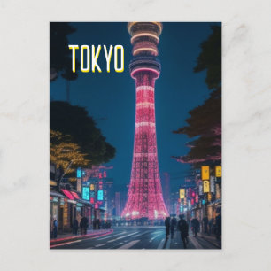 Tokyo Streets At Night  Postcard