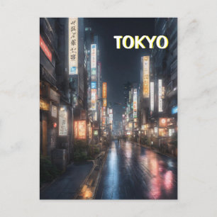 Tokyo Streets At Night  Postcard