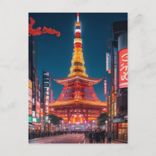 Tokyo Streets At Night  Postcard
