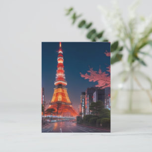 Tokyo Streets At Night Postcard