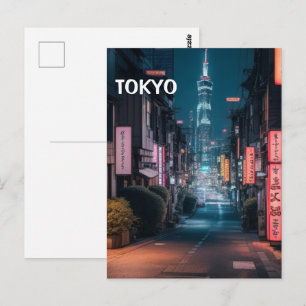 Tokyo Streets At Night  Postcard