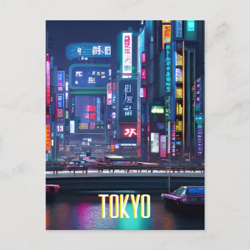 Tokyo Streets At Night  Postcard