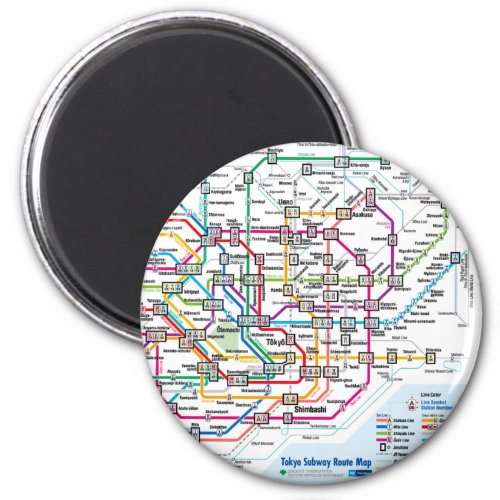 Tokyo Subway Map Fridge Magnet