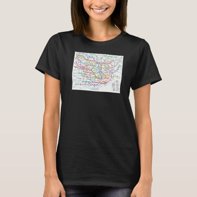 Tokyo Subway Map Japan T-Shirt (Front)