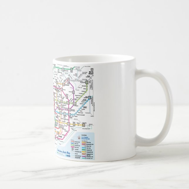 Tokyo Subway Map Mug (Right)