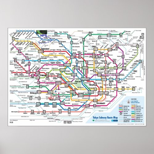 Tokyo Subway Map Ultra High_Res Large Poster