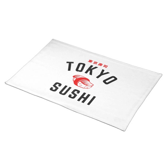 Tokyo Sushi   Cloth Placemat (On Table)