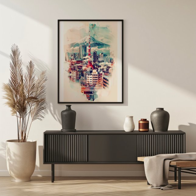 Tokyo Symphony: Tokyo Tower, Skytree and Mont Fuji Poster (Creator Uploaded)