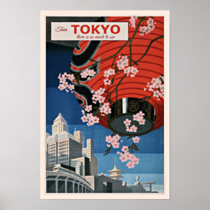 Tokyo Tour, vintage travel poster, Poster