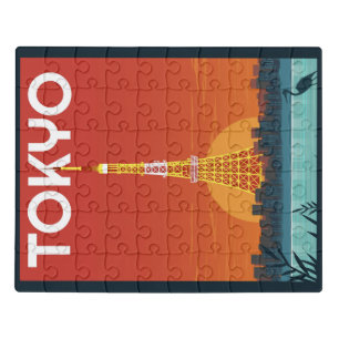 Tokyo Tower Japan travel Retro gifts  Jigsaw Puzzle