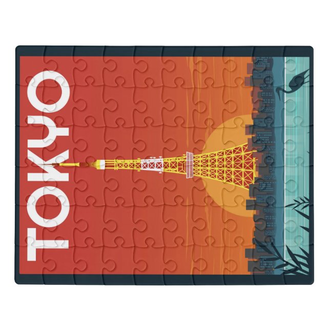 Tokyo Tower Japan travel Retro gifts  Jigsaw Puzzle (Puzzle Horizontal)