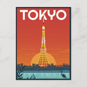 Tokyo Tower Japan travel Retro gifts Postcard