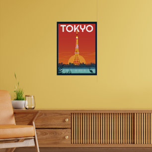 Tokyo Tower Japan travel Retro gifts Poster