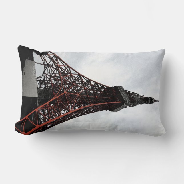 Tokyo Tower Lumbar Pillow (Front)