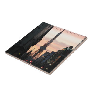 Tokyo Tower Sunrise 東京タワー日の出 Ceramic Tile