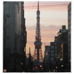 Tokyo Tower Sunrise 東京タワー日の出 Cloth Napkin